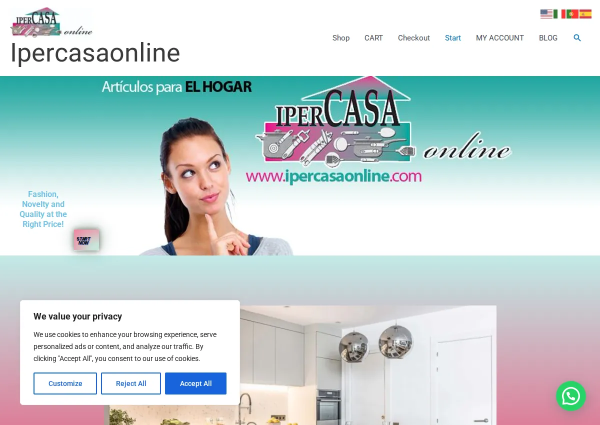 Store homepage
