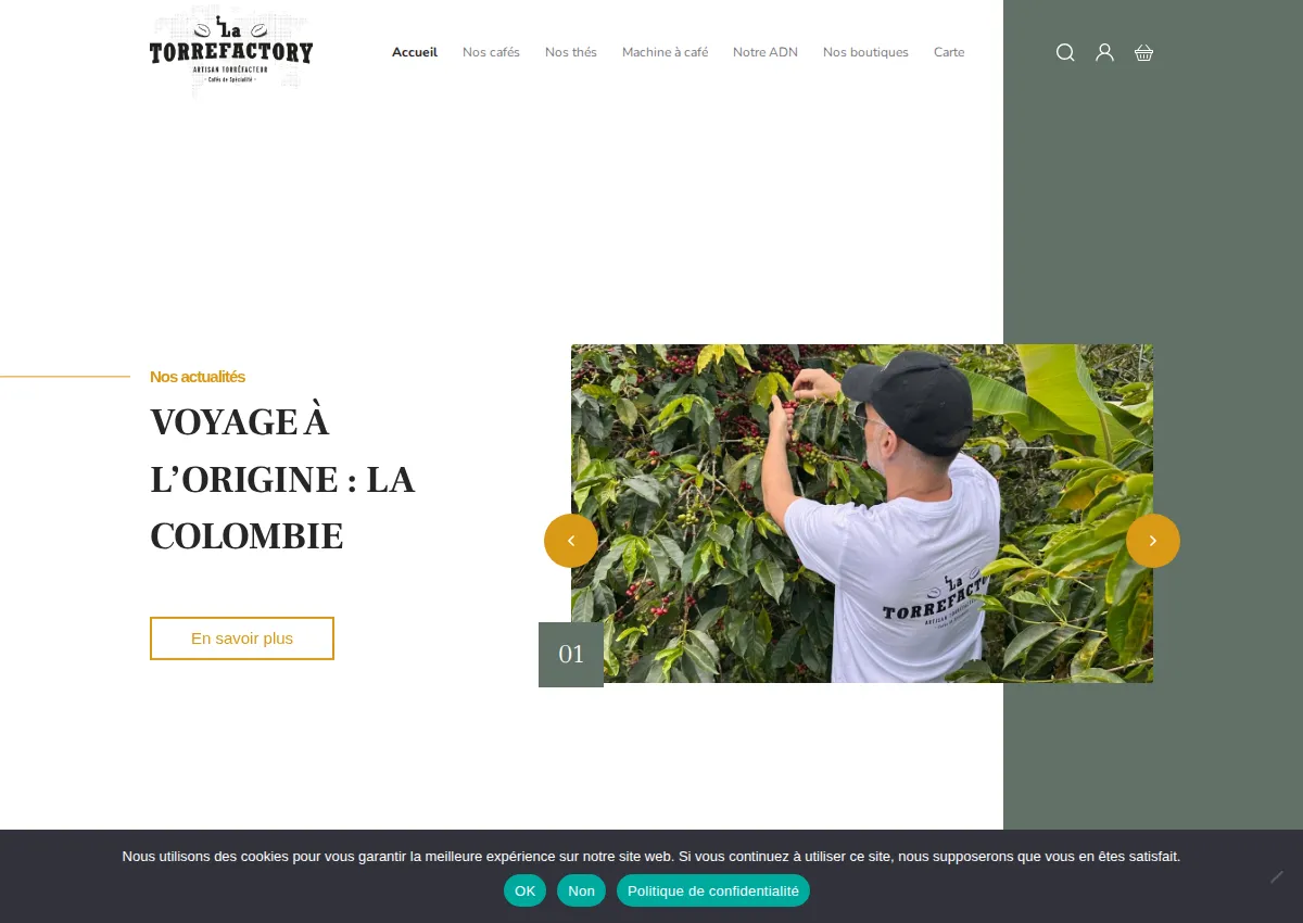 Store homepage