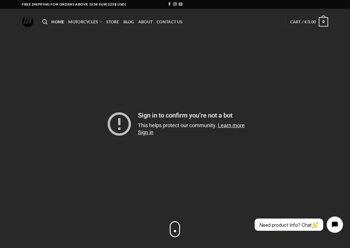 Store homepage