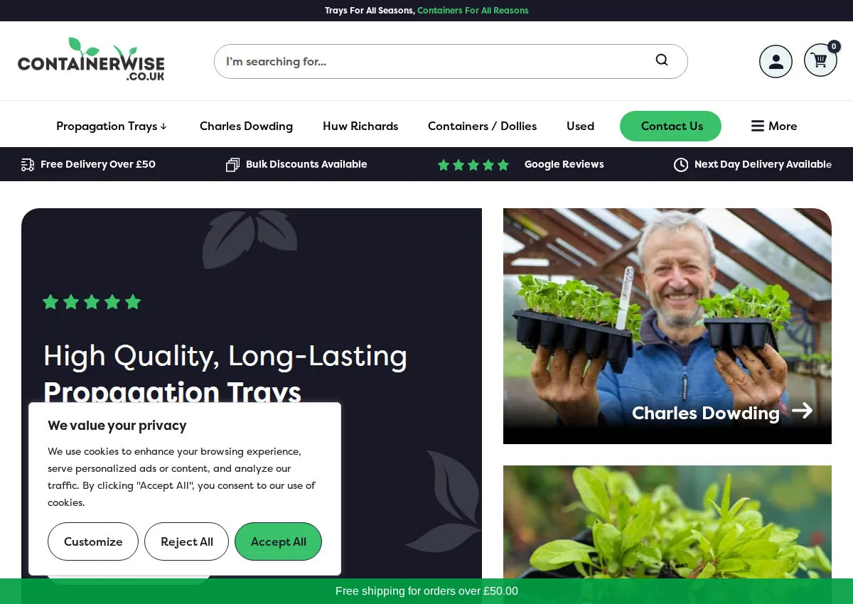 Store homepage