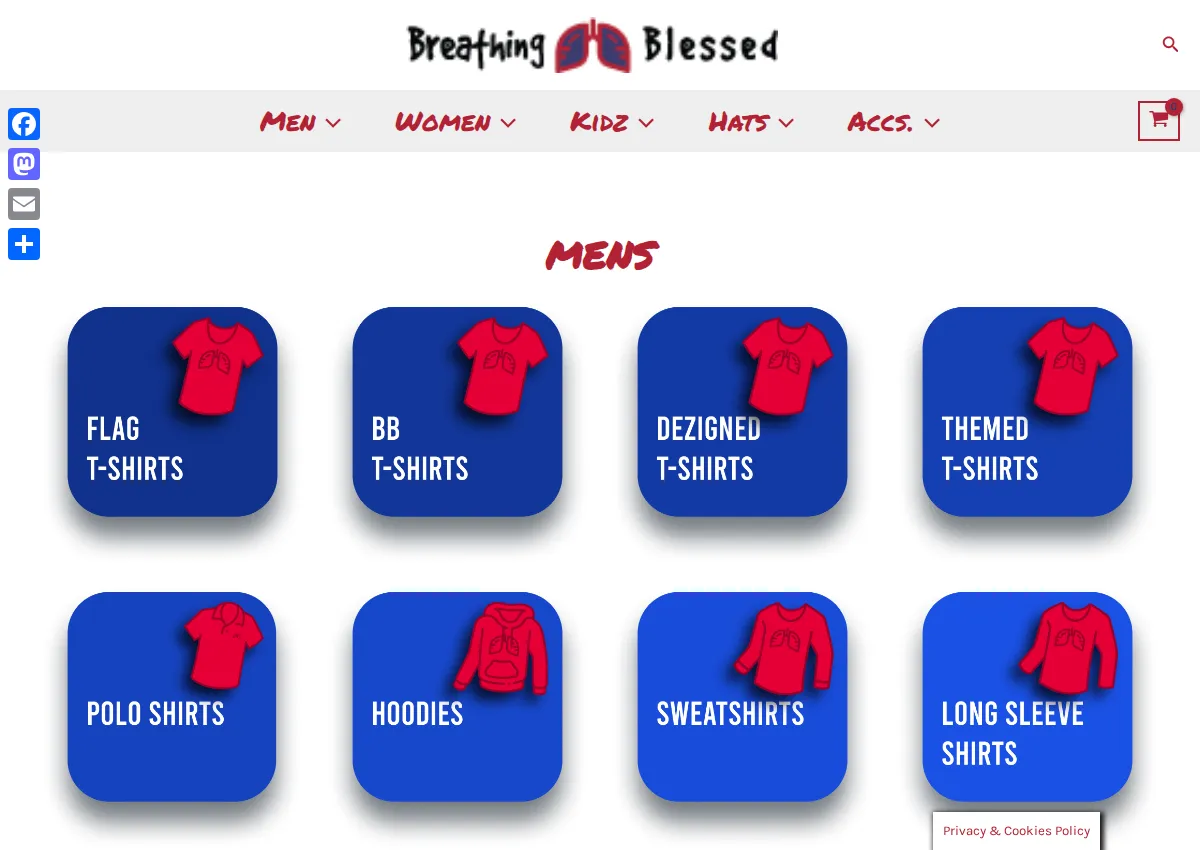 Store homepage