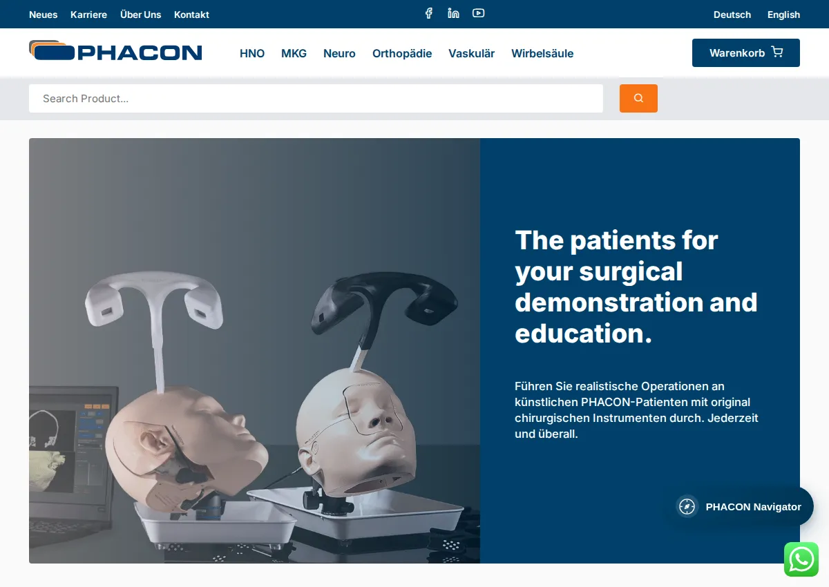 Store homepage