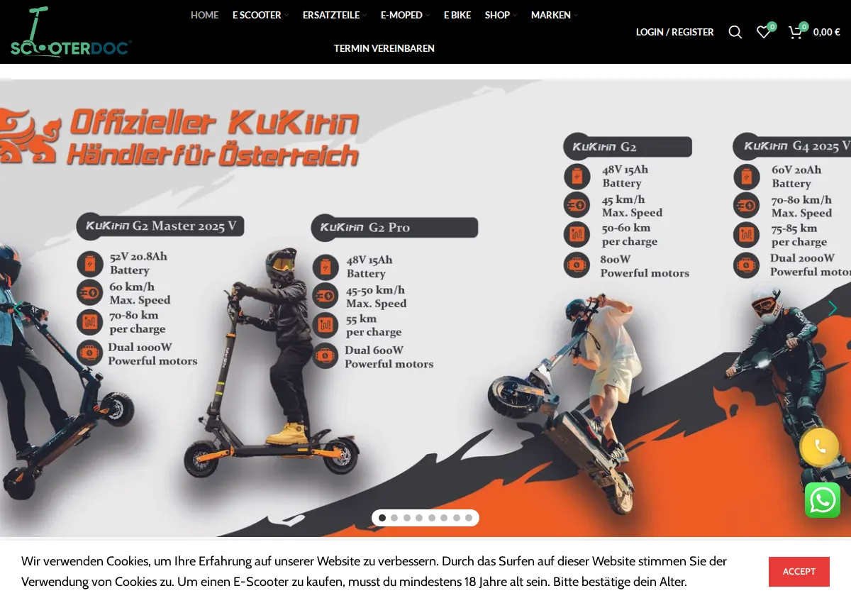 Store homepage