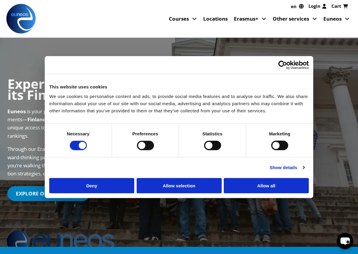 Store homepage