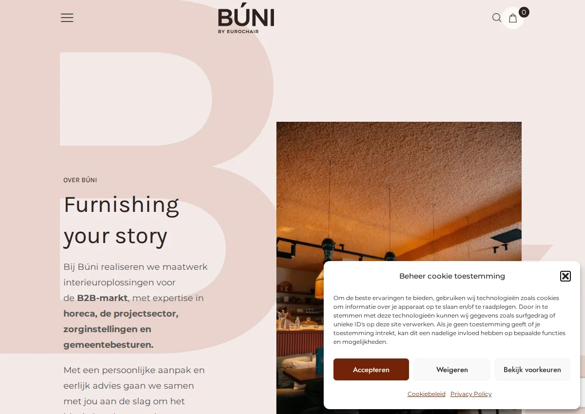 Store homepage