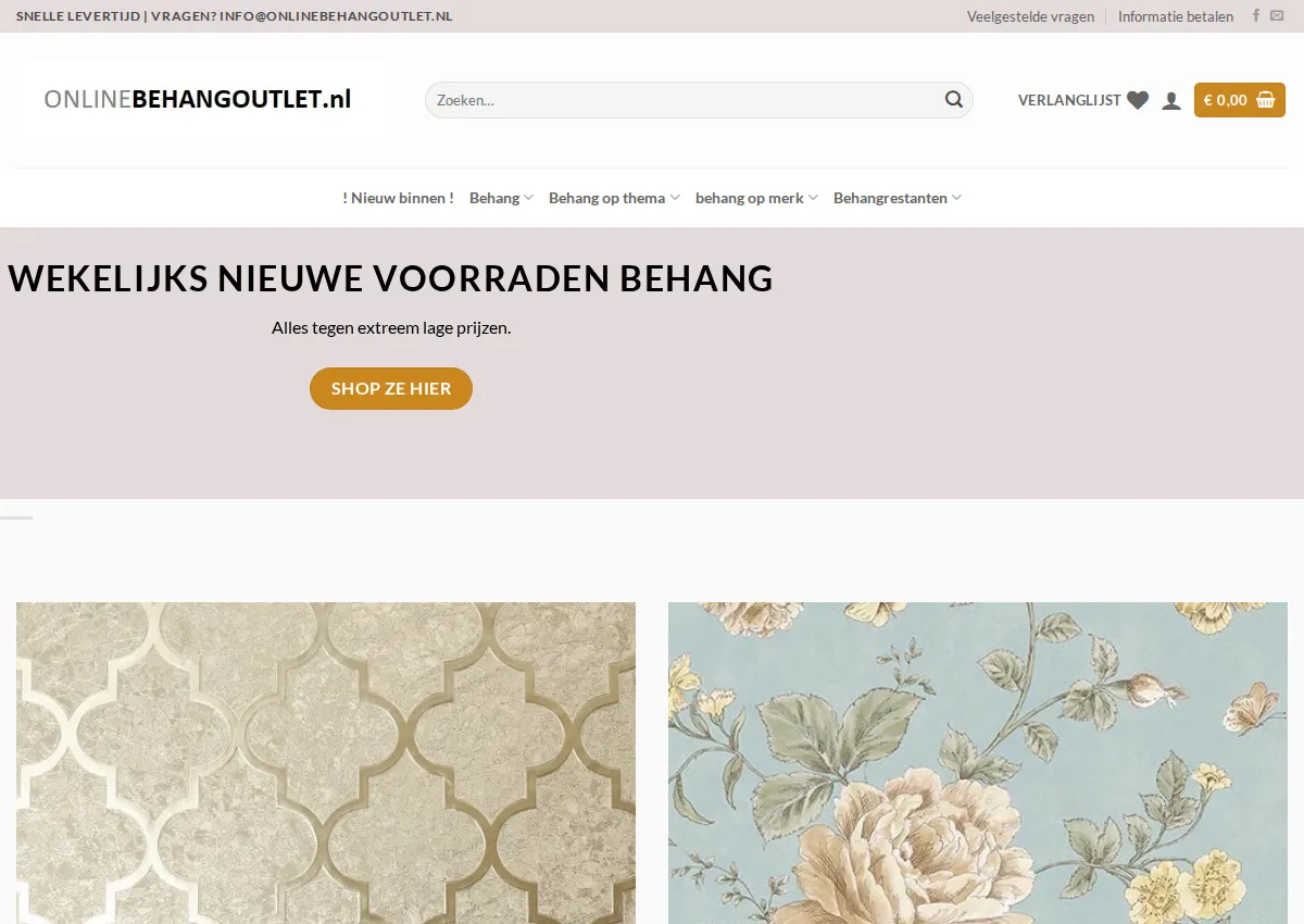 Store homepage