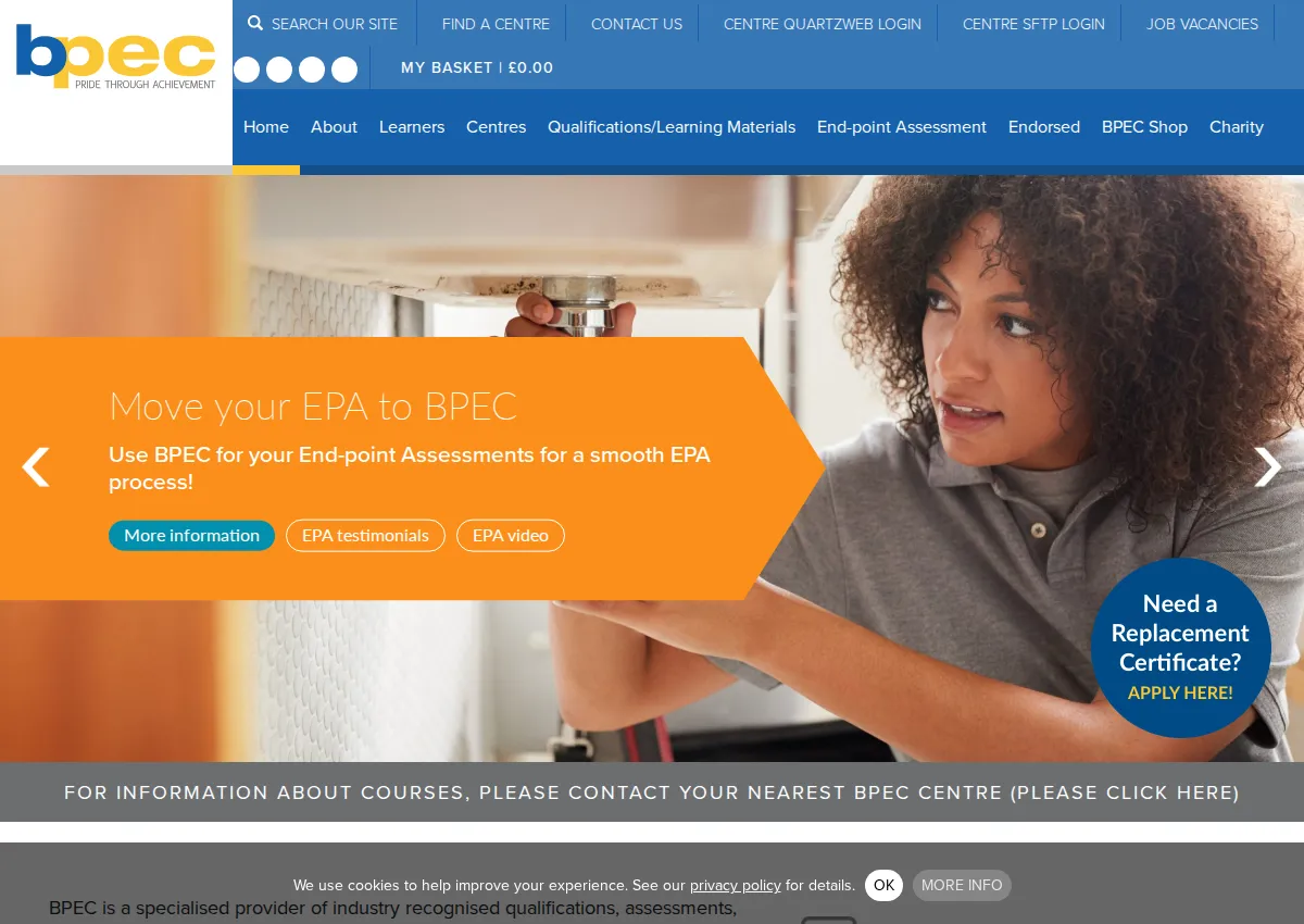 Store homepage
