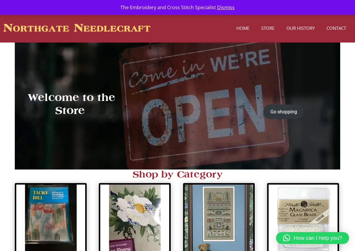 Store homepage