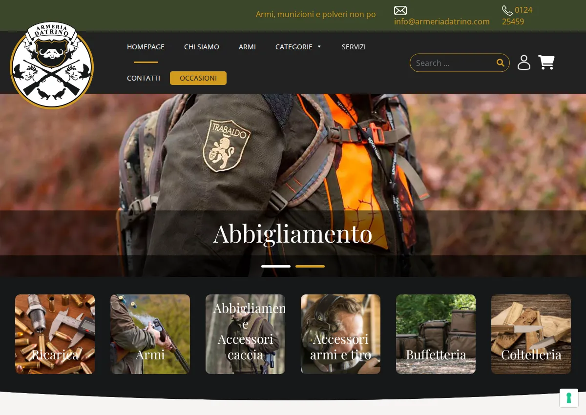 Store homepage