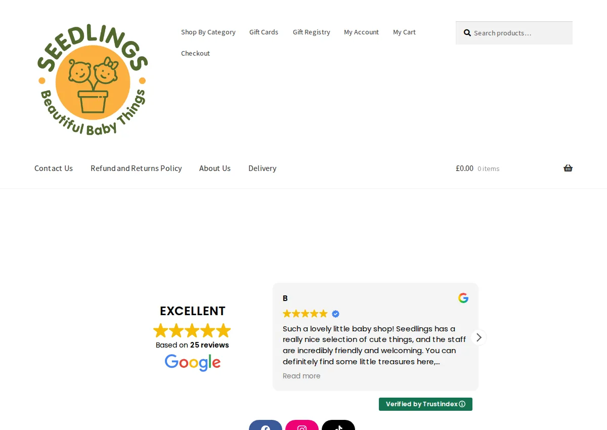 Store homepage