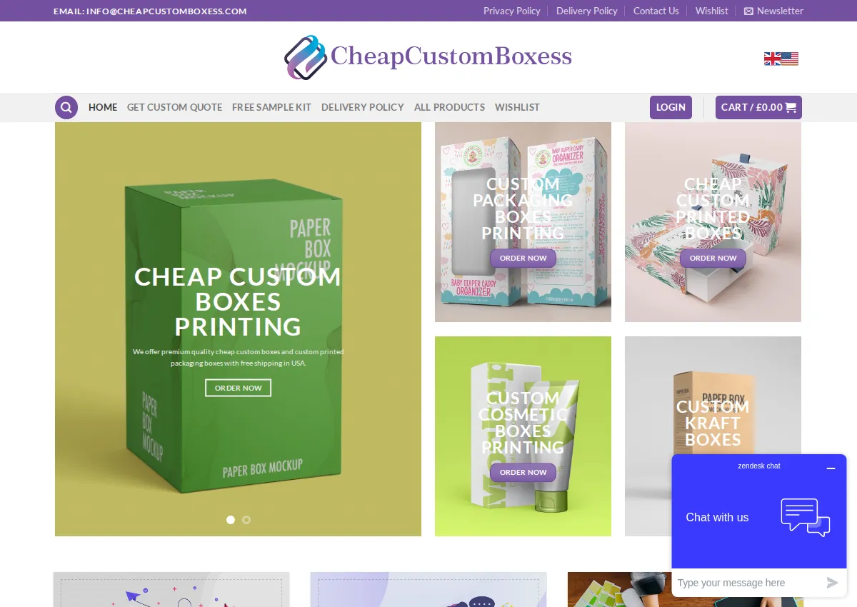 Store homepage