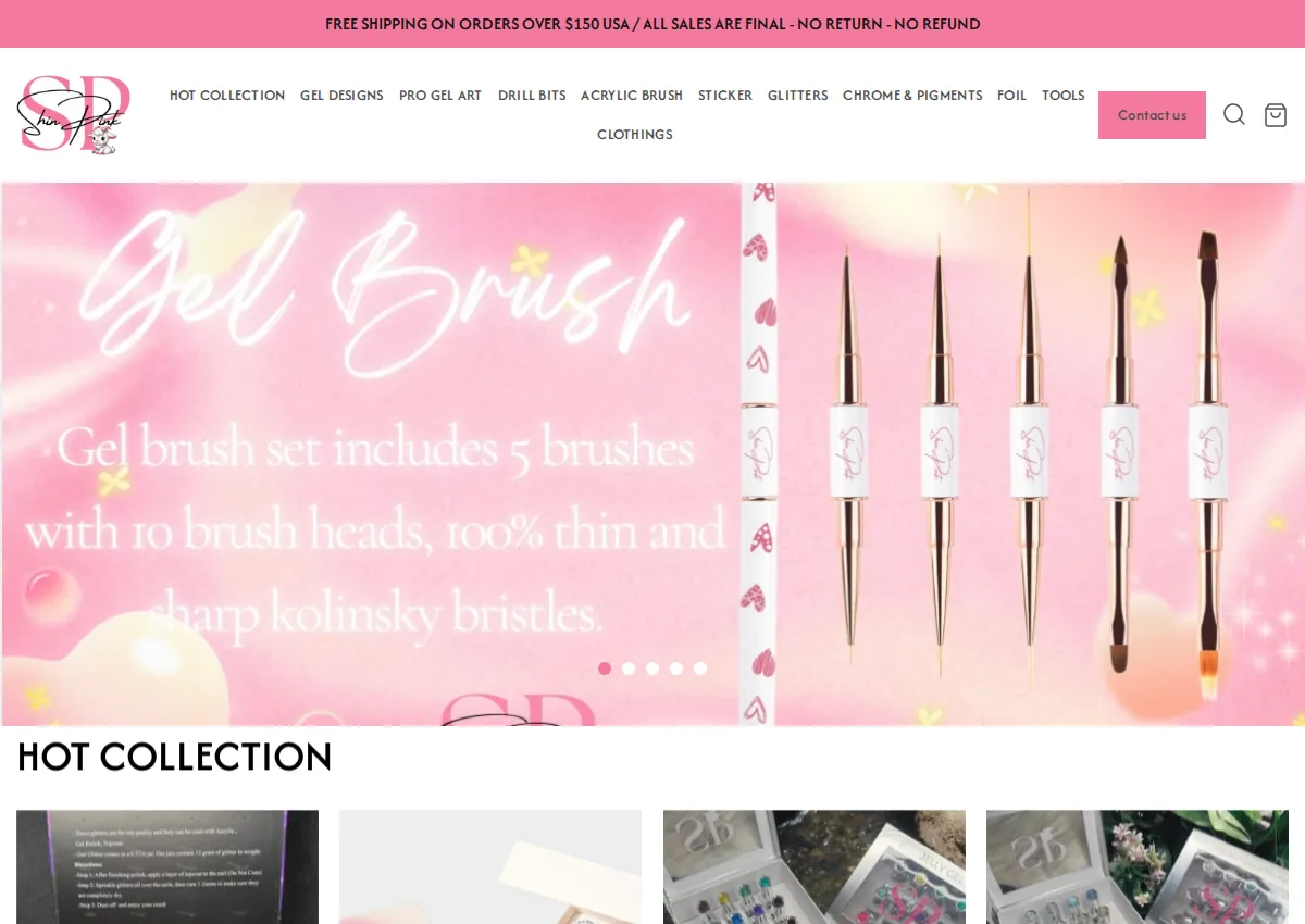 Store homepage