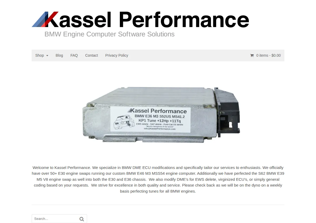 Store homepage
