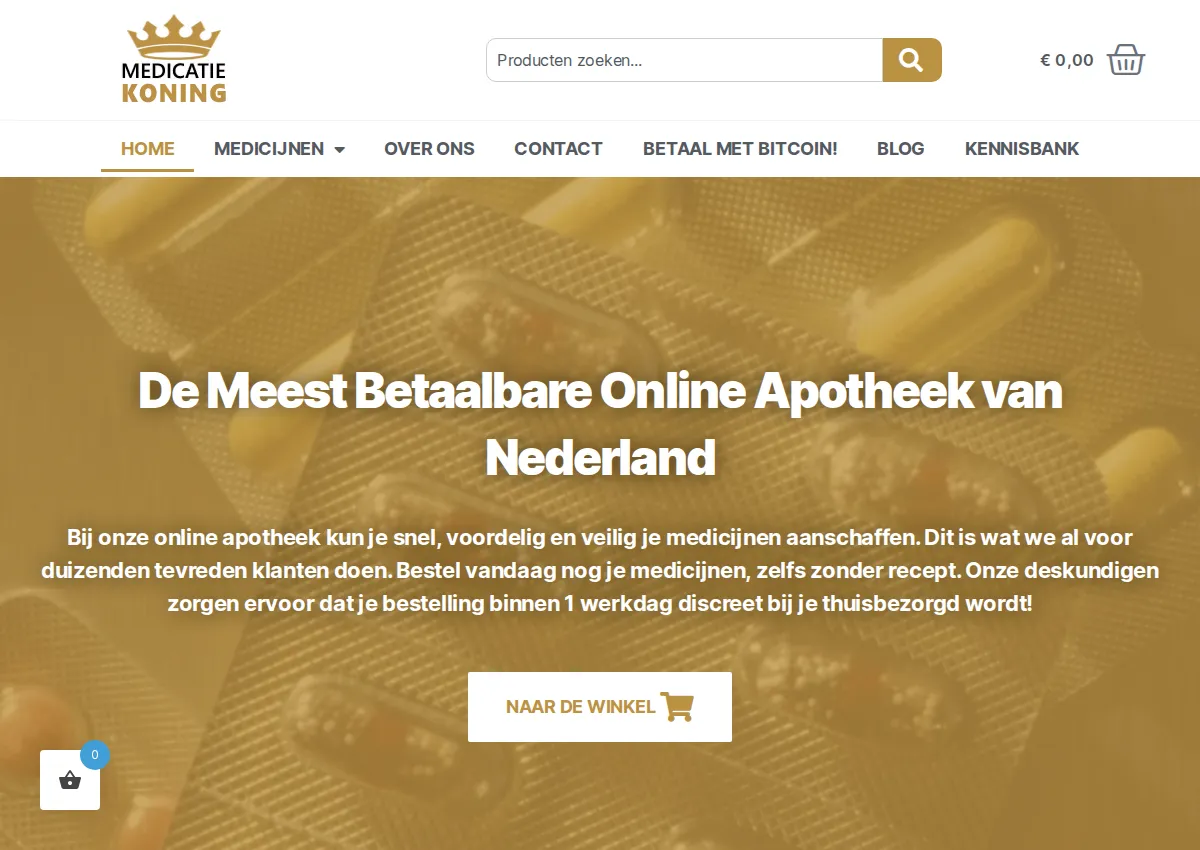 Store homepage