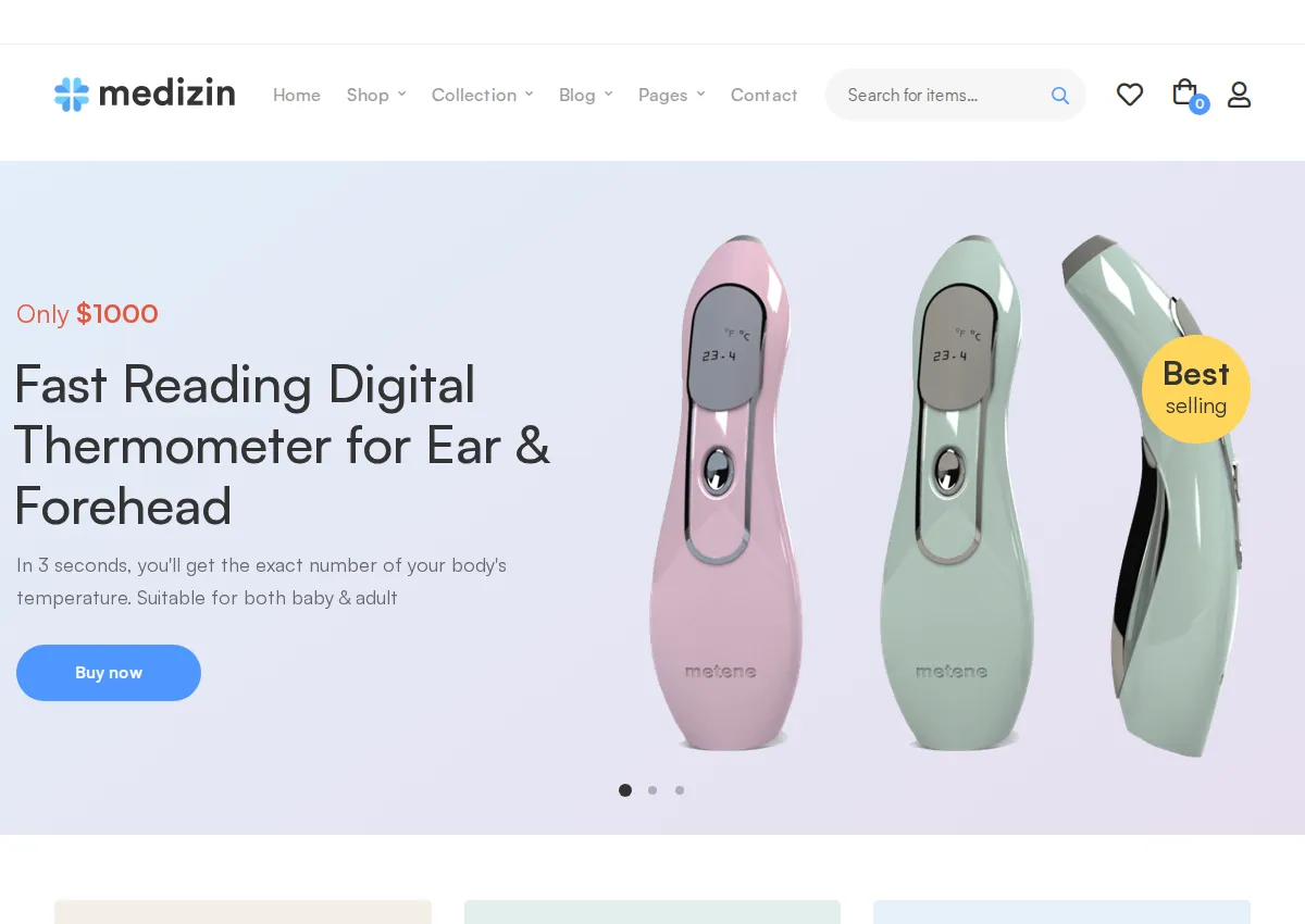 Store homepage