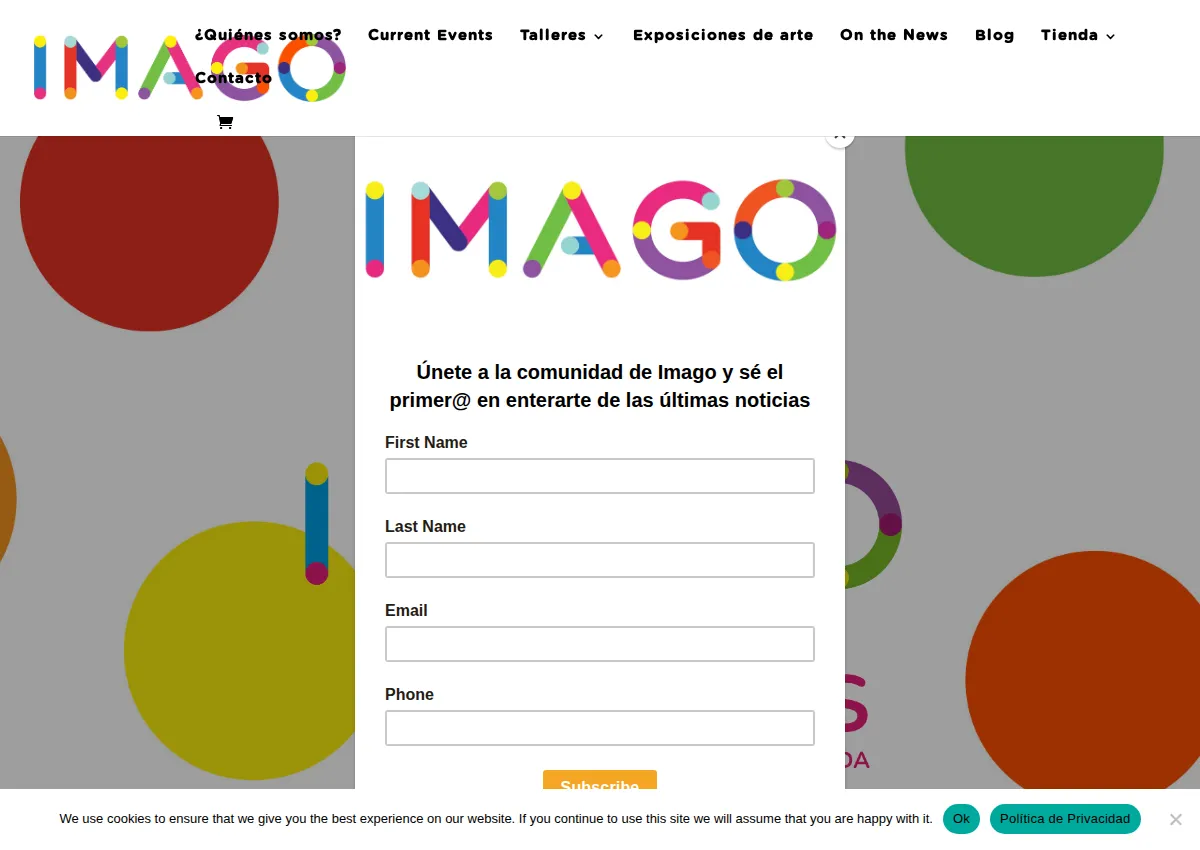 Store homepage