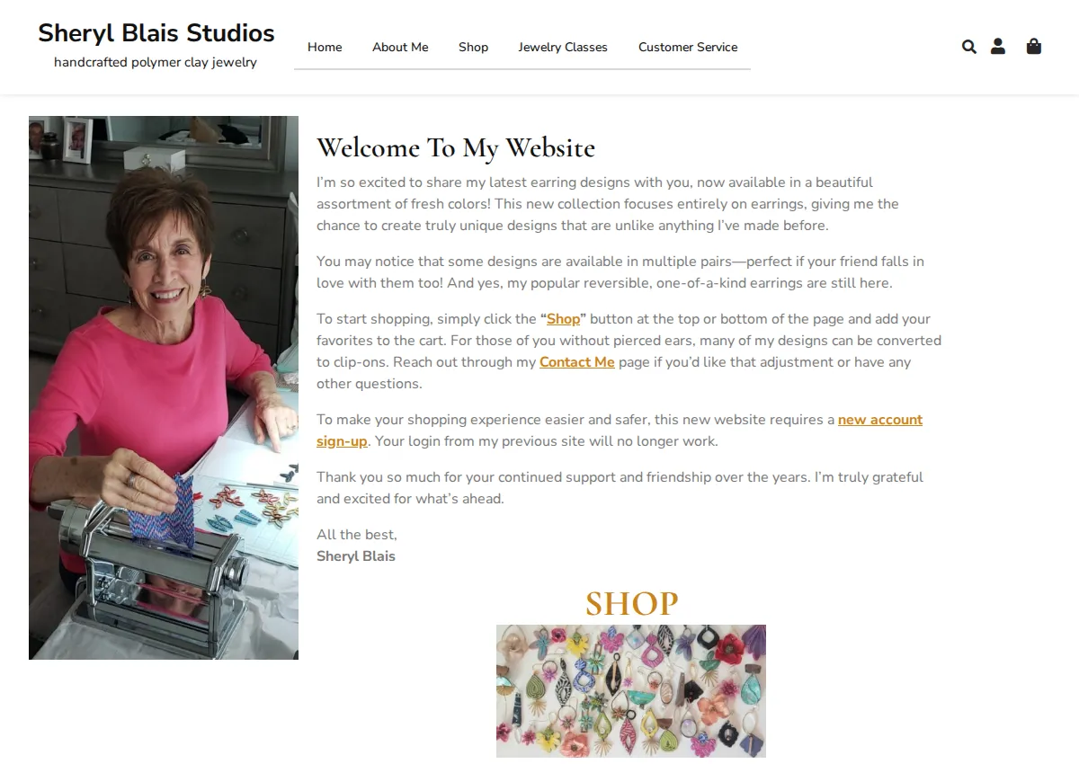 Store homepage