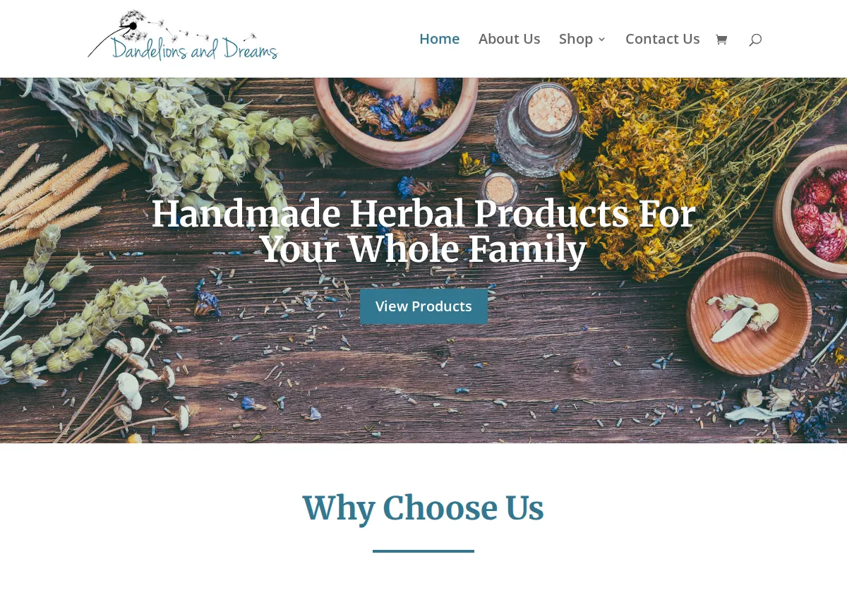 Store homepage