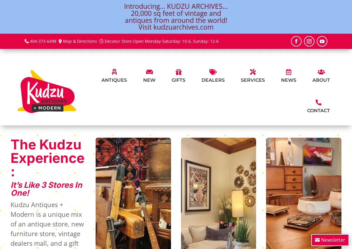Store homepage