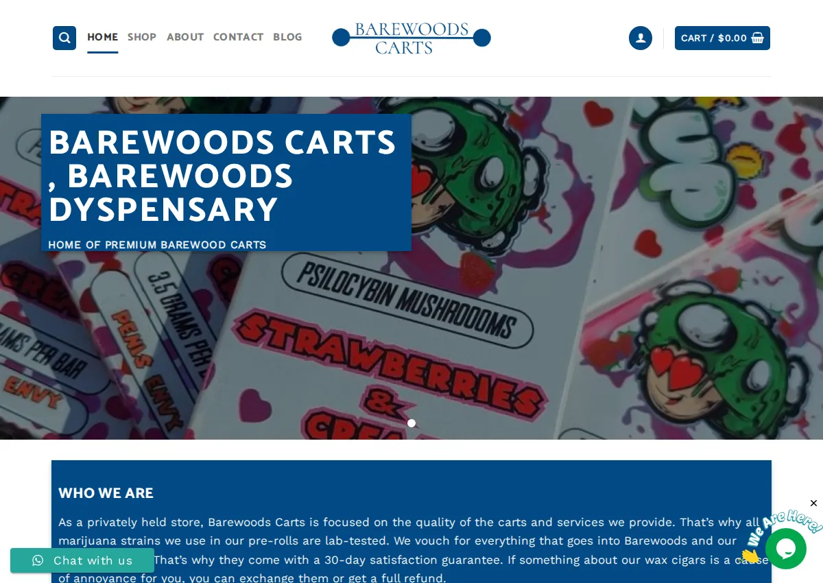 Store homepage