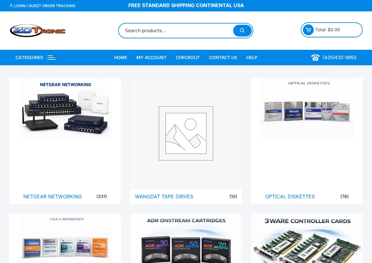 Store homepage