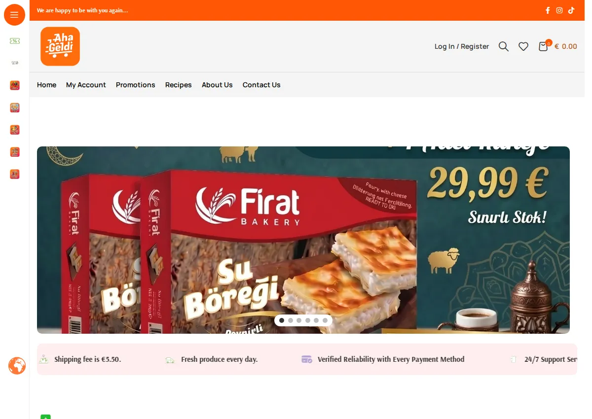 Store homepage