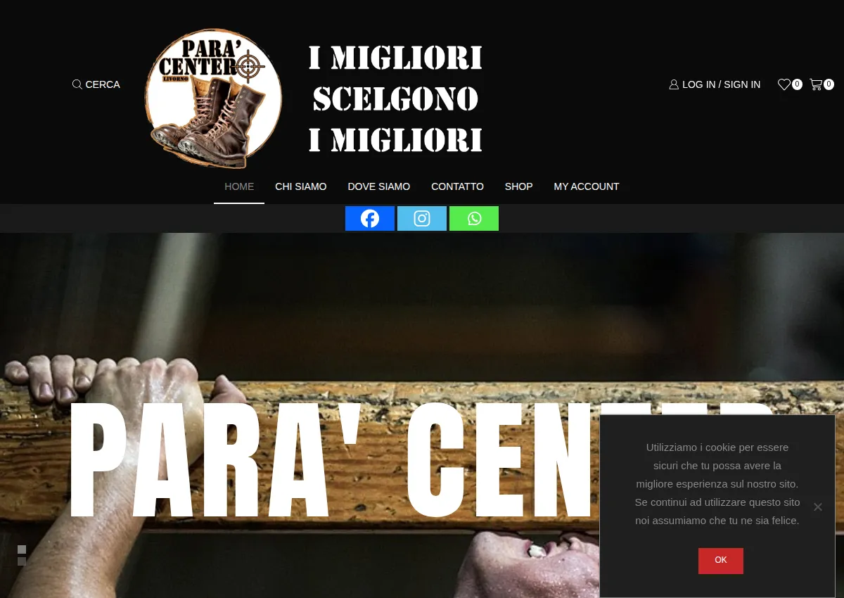 Store homepage