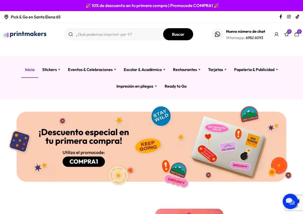 Store homepage