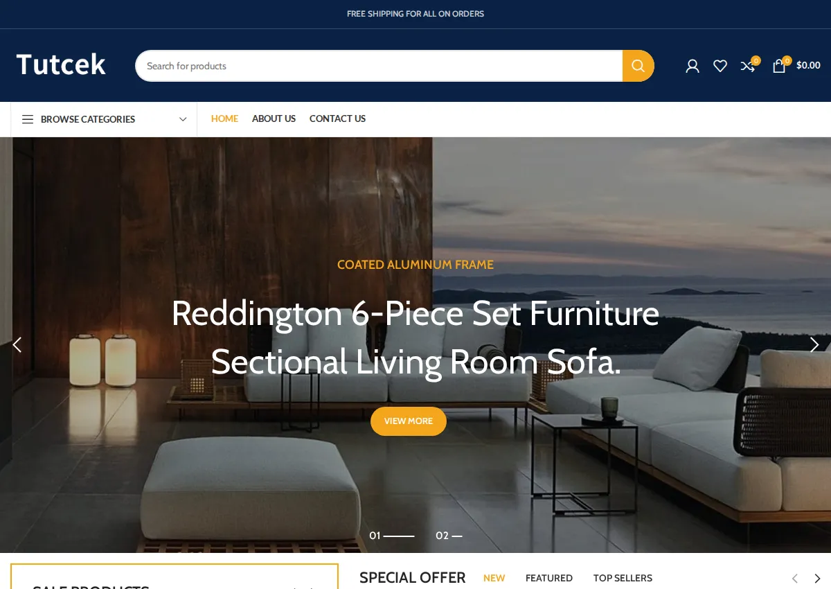 Store homepage