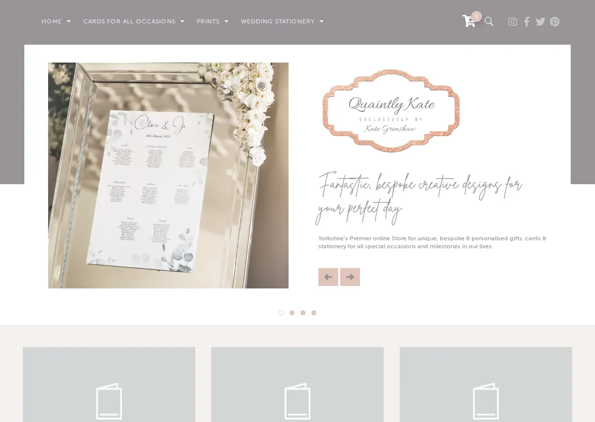 Store homepage