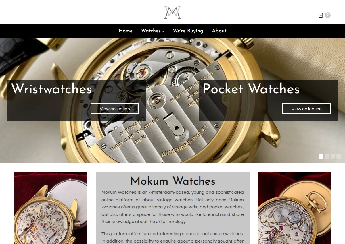 Store homepage