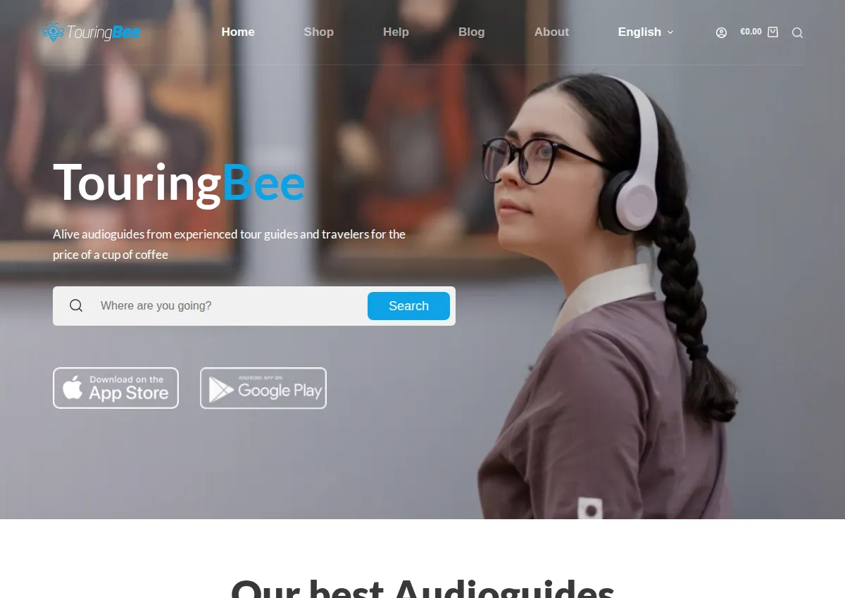 Store homepage