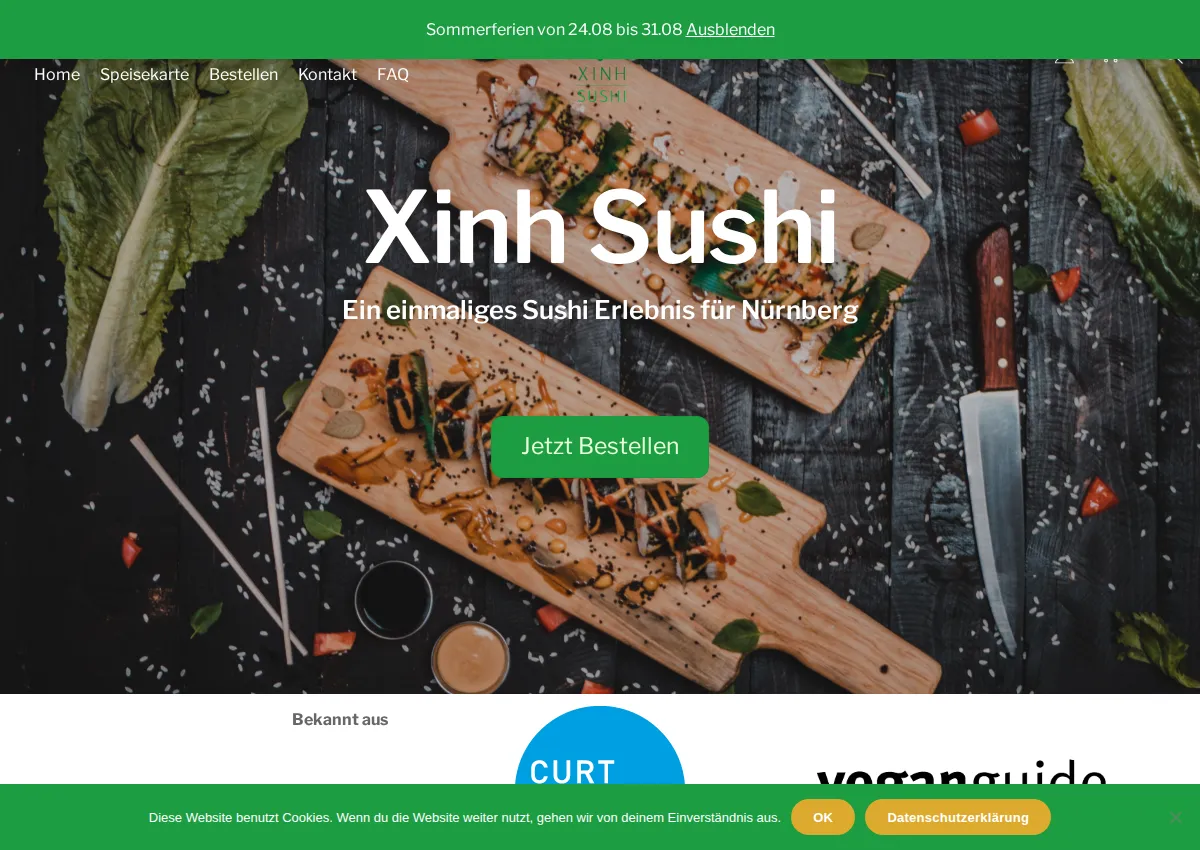 Store homepage