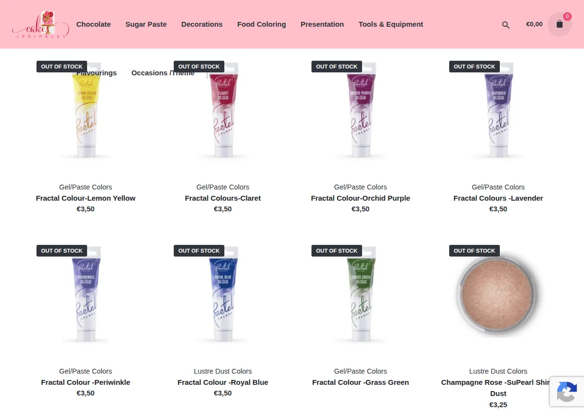 Store homepage