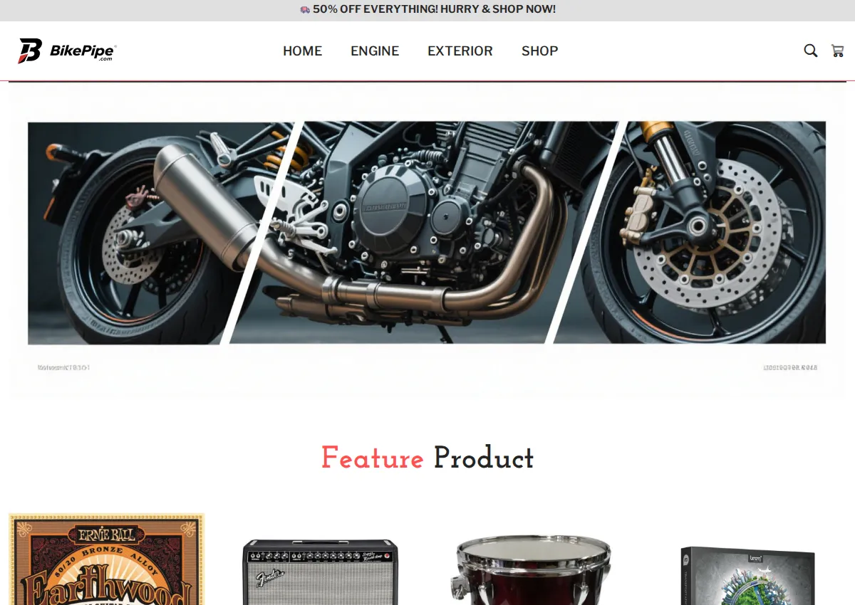 Store homepage