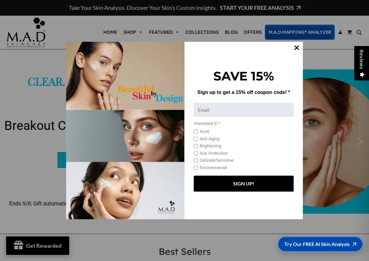 Store homepage
