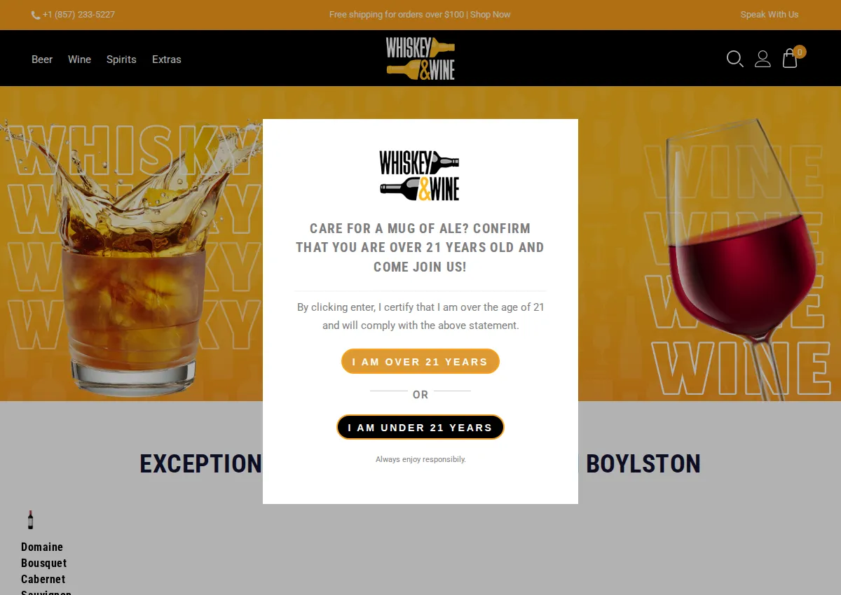 Store homepage