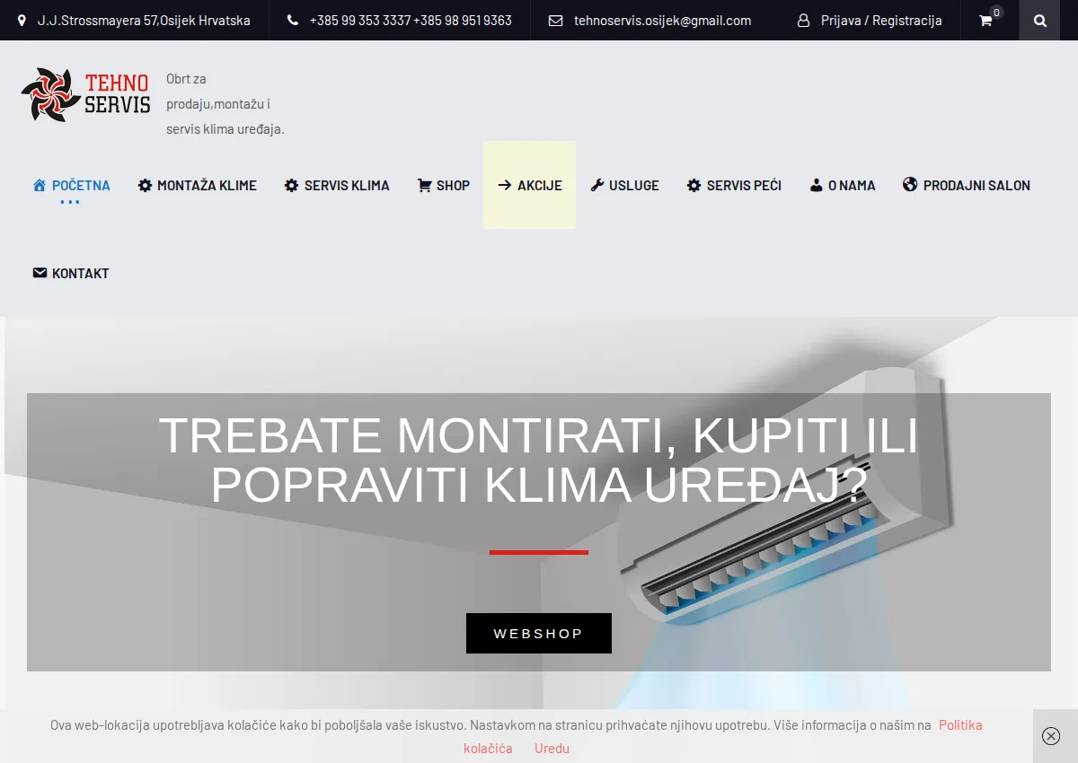 Store homepage