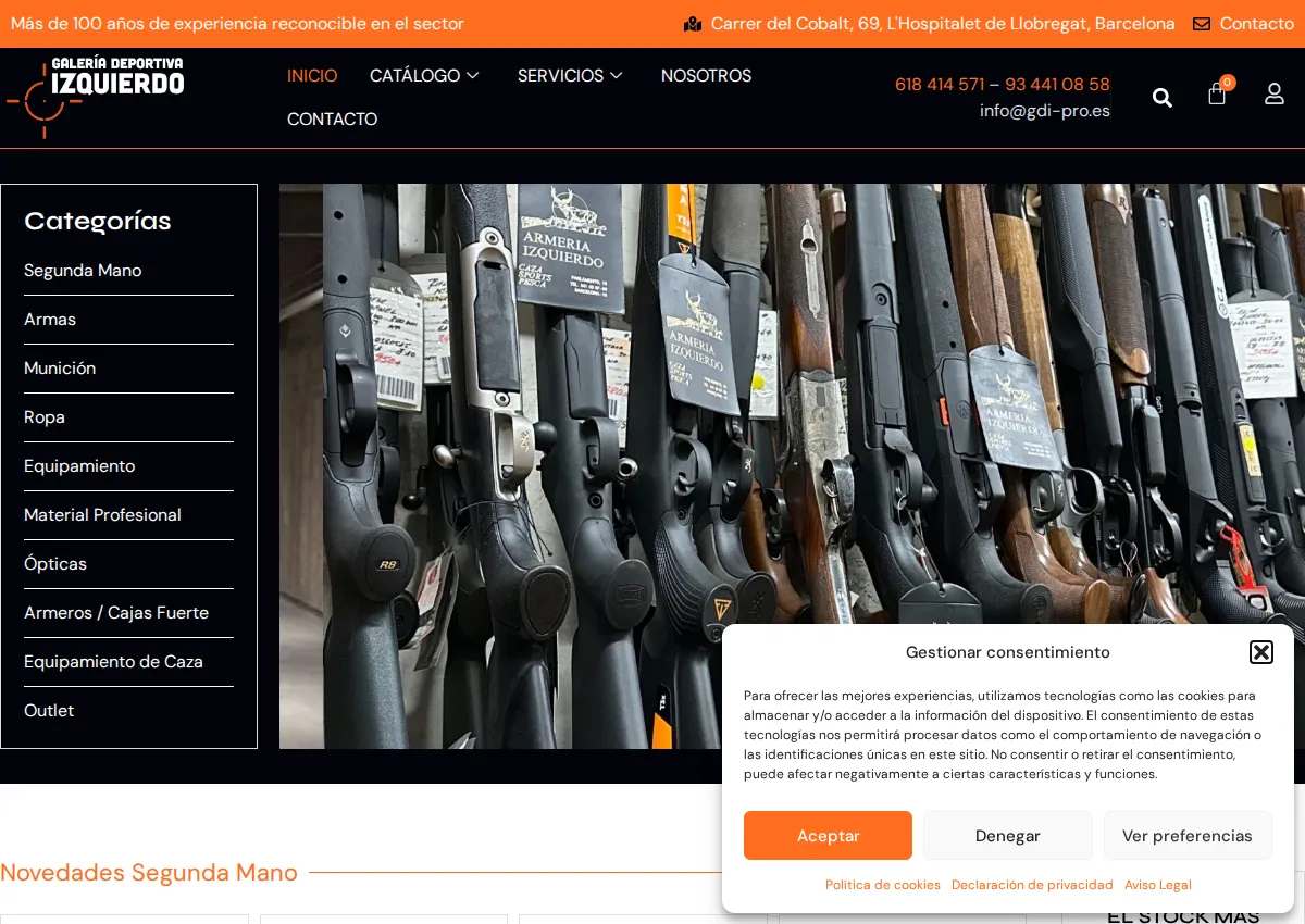Store homepage
