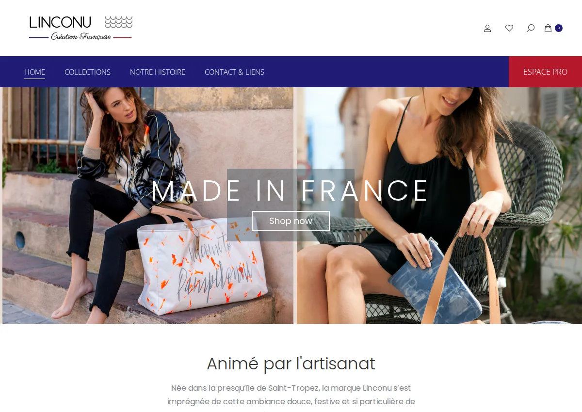 Store homepage