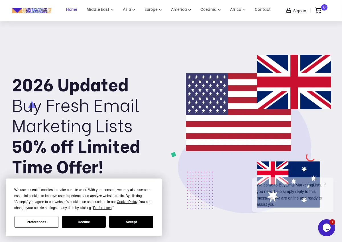 Store homepage