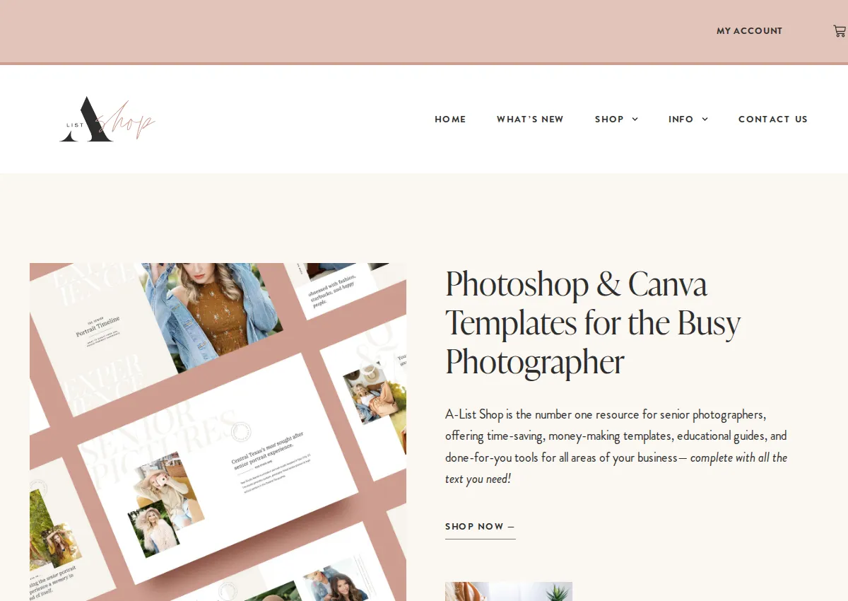 Store homepage