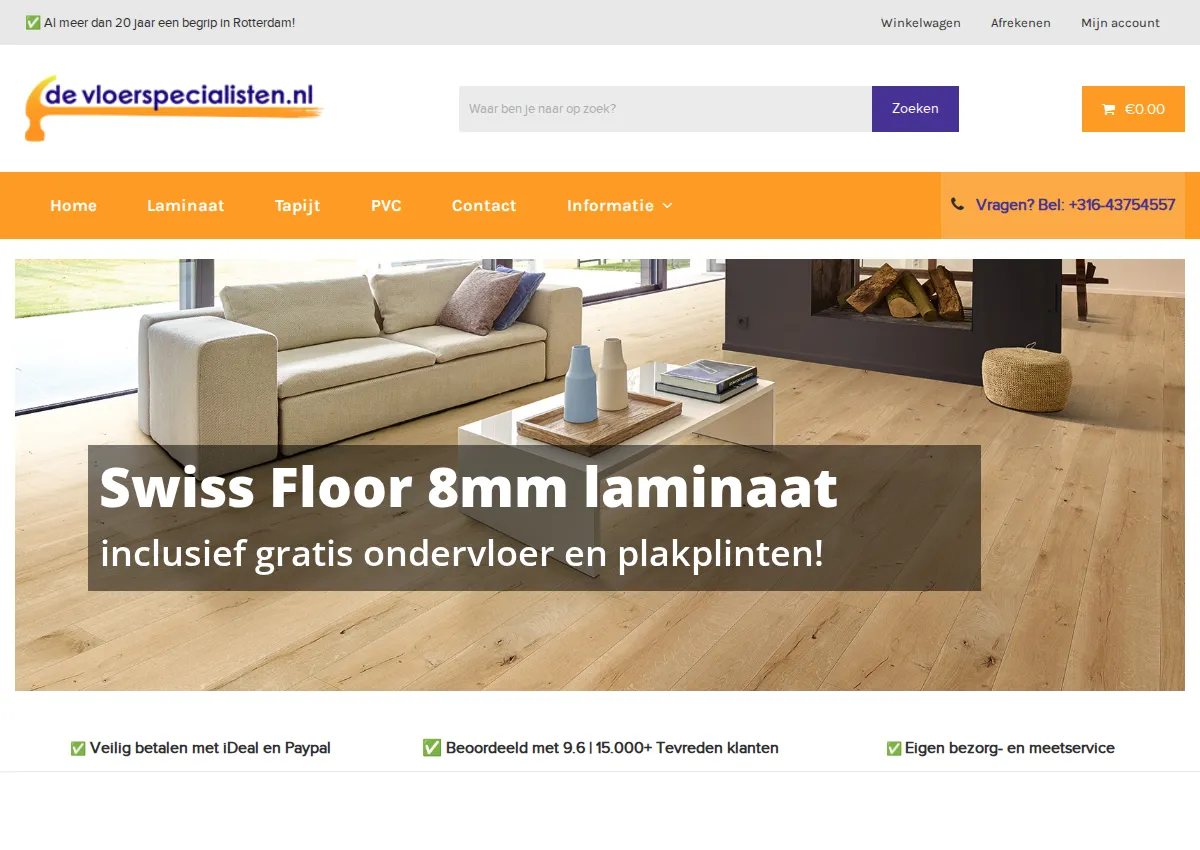 Store homepage