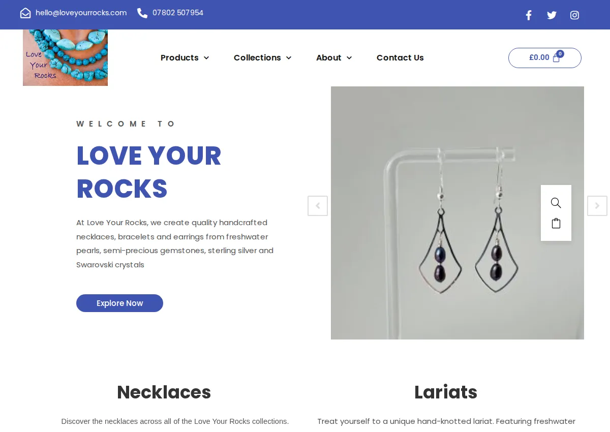 Store homepage