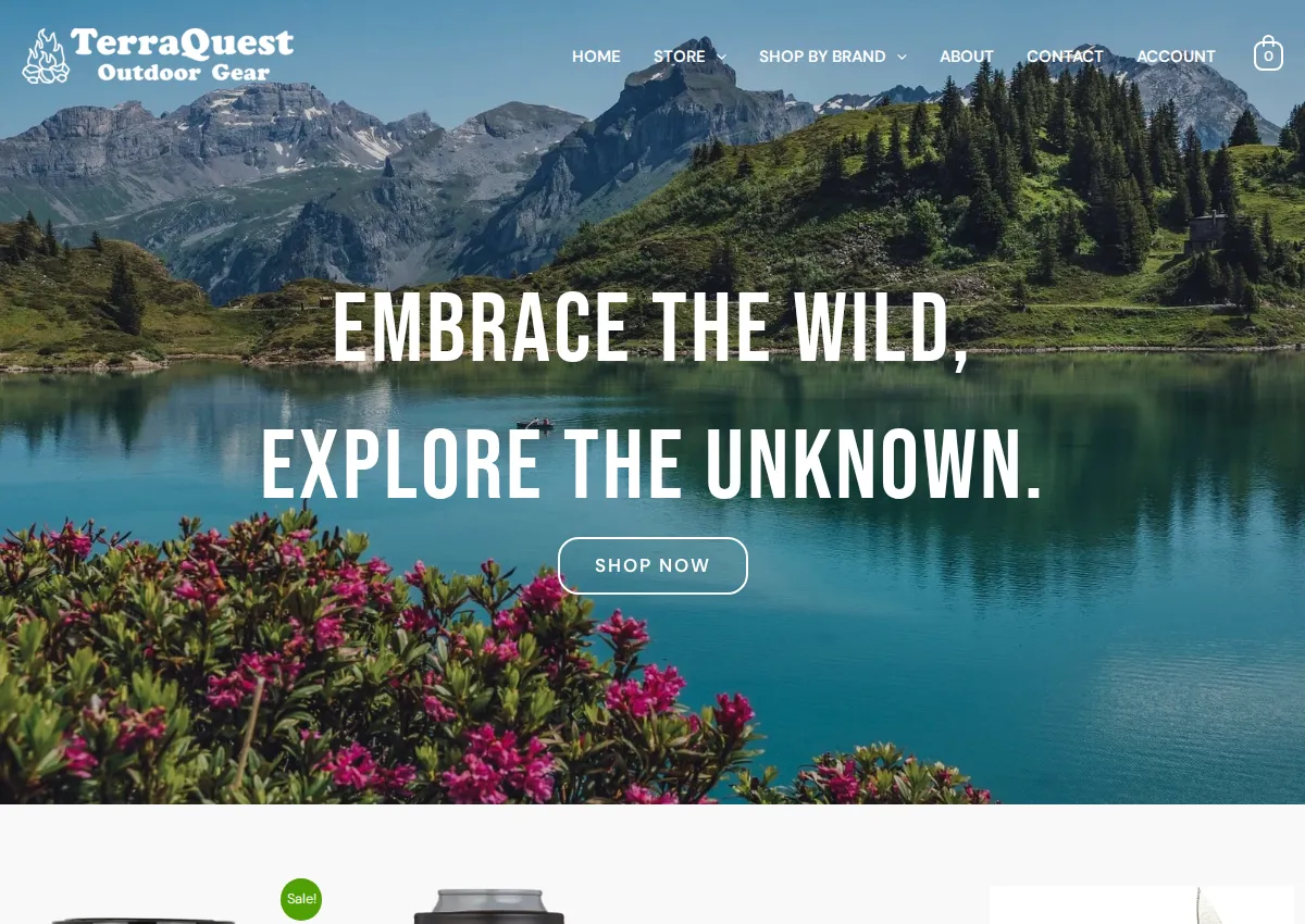 Store homepage