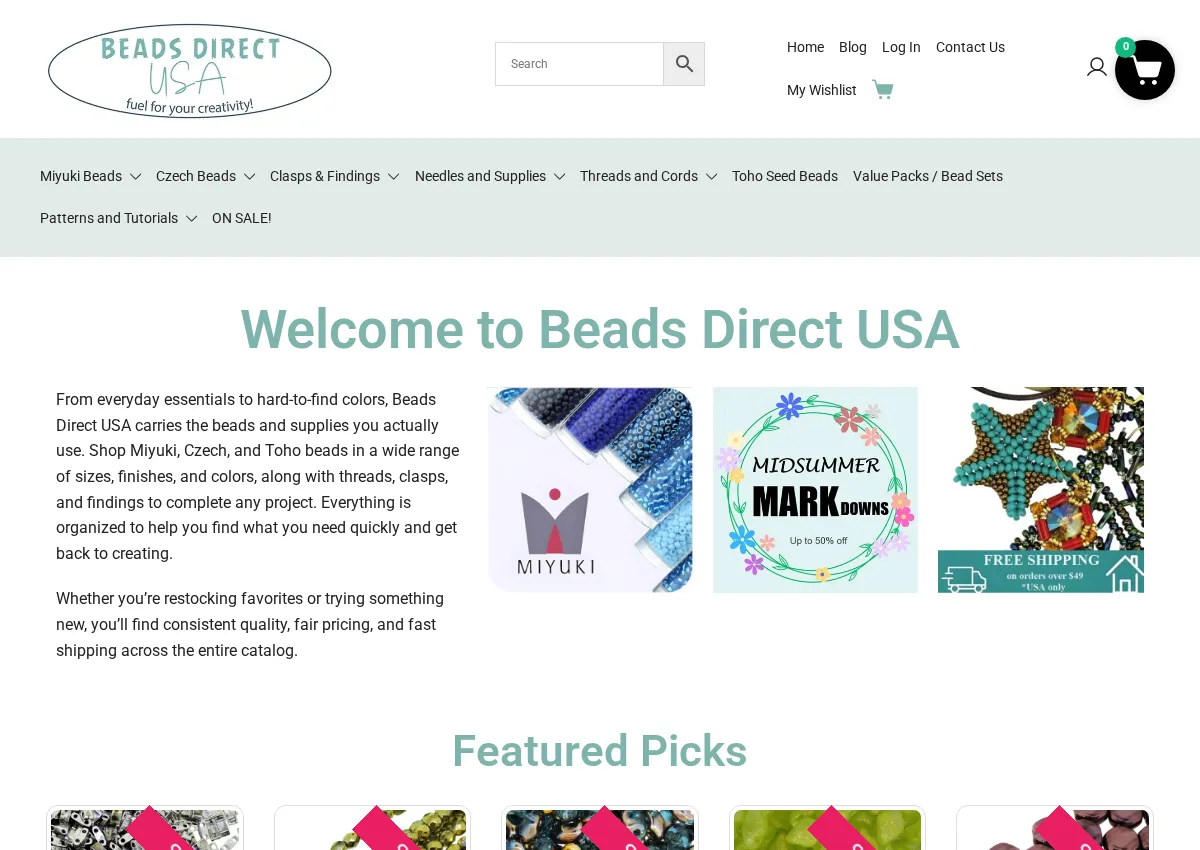 Store homepage
