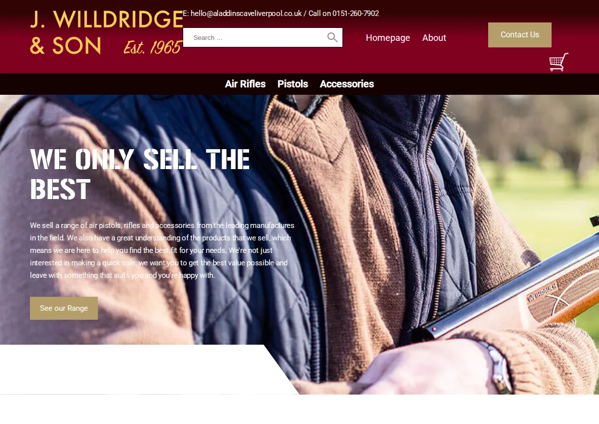 Store homepage