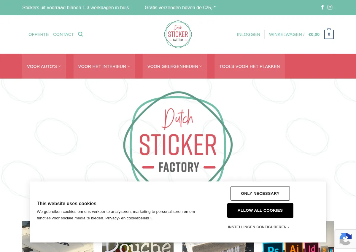 Store homepage