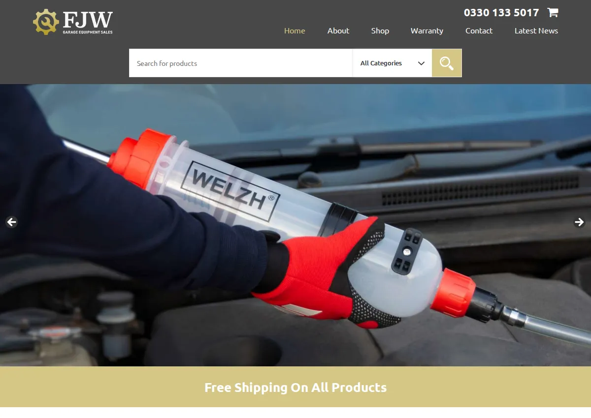 Store homepage