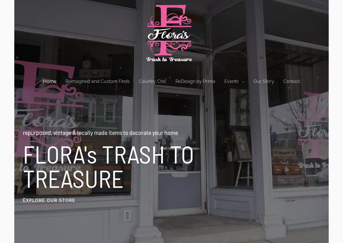 Store homepage